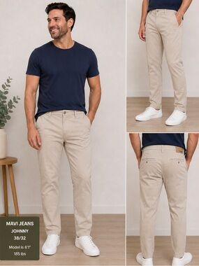 Mavi Men's Beige Khaki Chino Pants